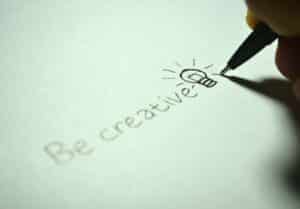 Paper with Be Creative